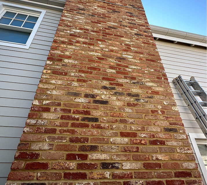 Red brick chimney